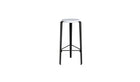 Tabouret de bar Lou 76cm, plastique recyclé Venezia et acier noir graphite