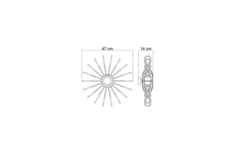 Flower wall light in raw FSC wood