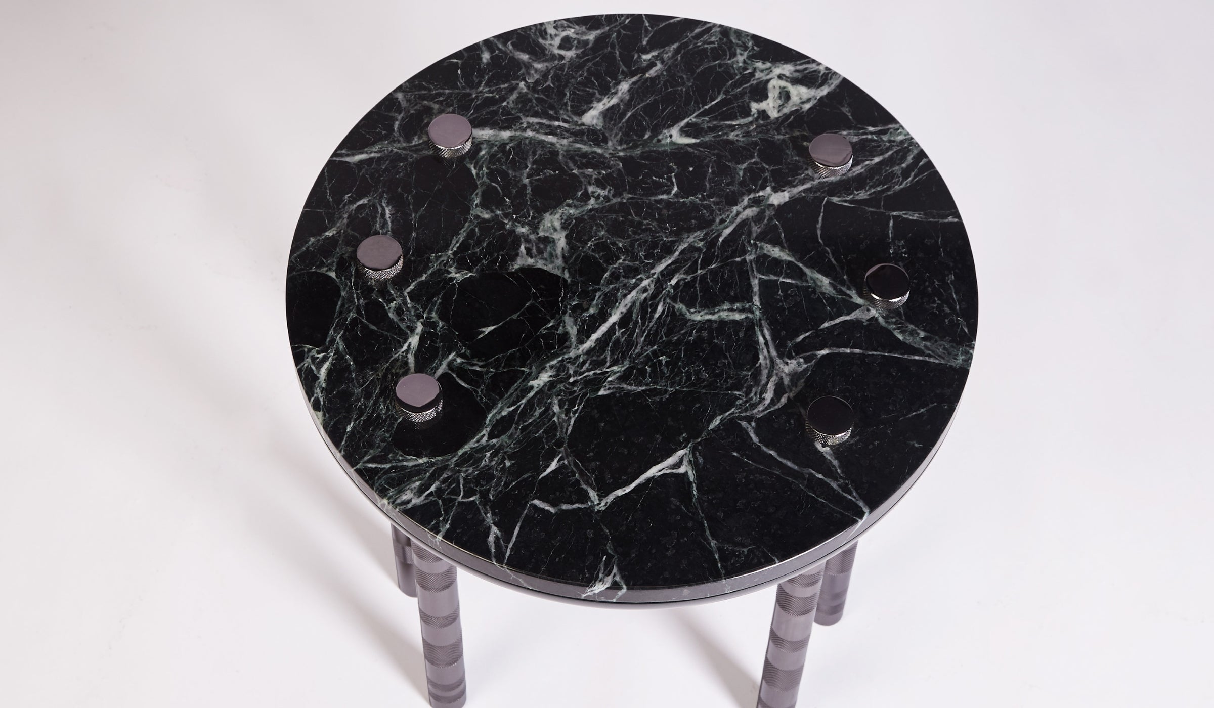 Ipanema - Table d'appoint en marbre et nickel