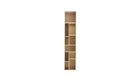 Pangea wall bookcase, in powdered beige lacquered wood &amp; brass inserts