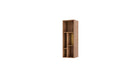 Pangea wall bookcase, in walnut wood &amp; brass inserts