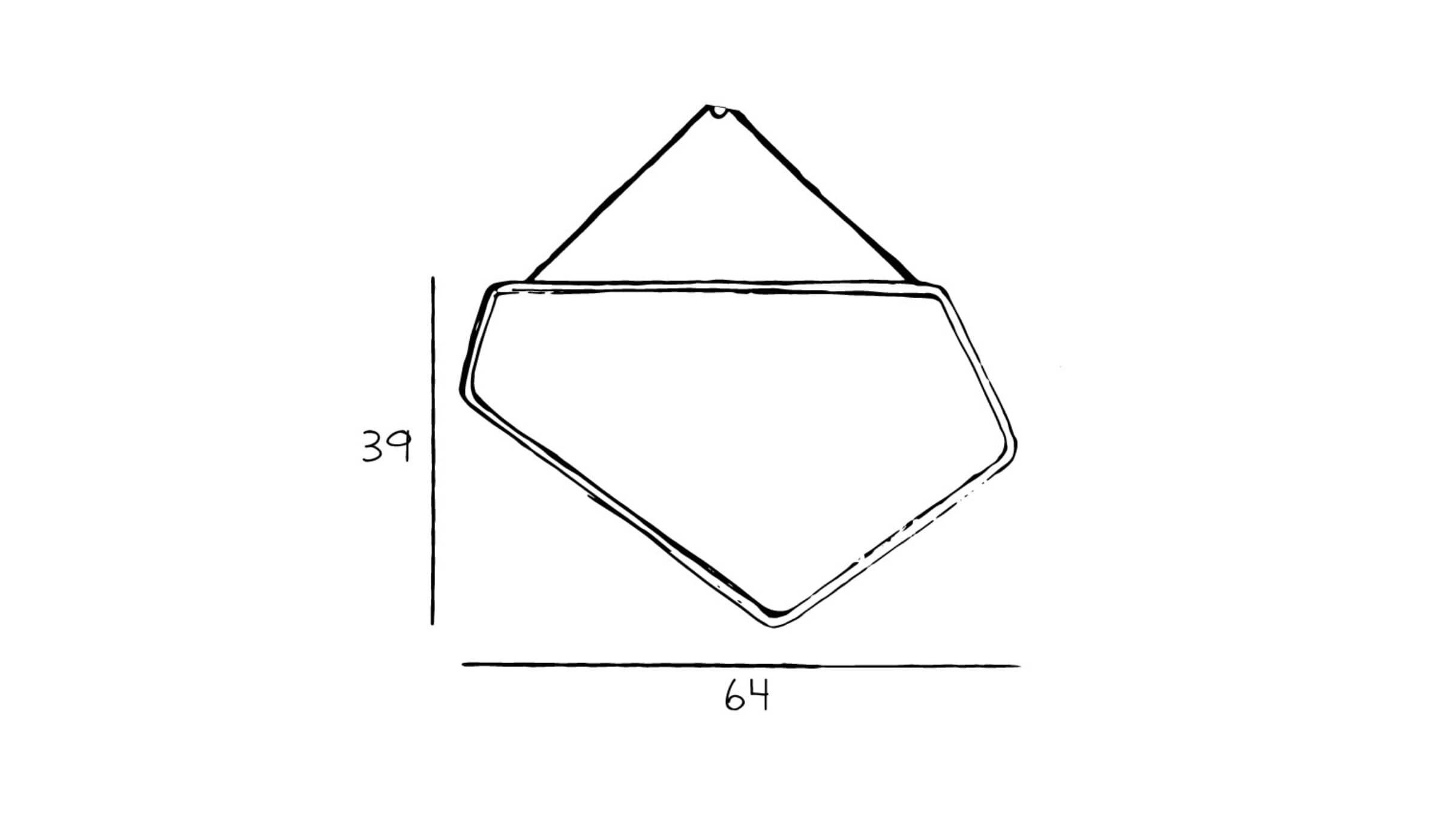 Miroir organique Ego, chêne naturel, taille S