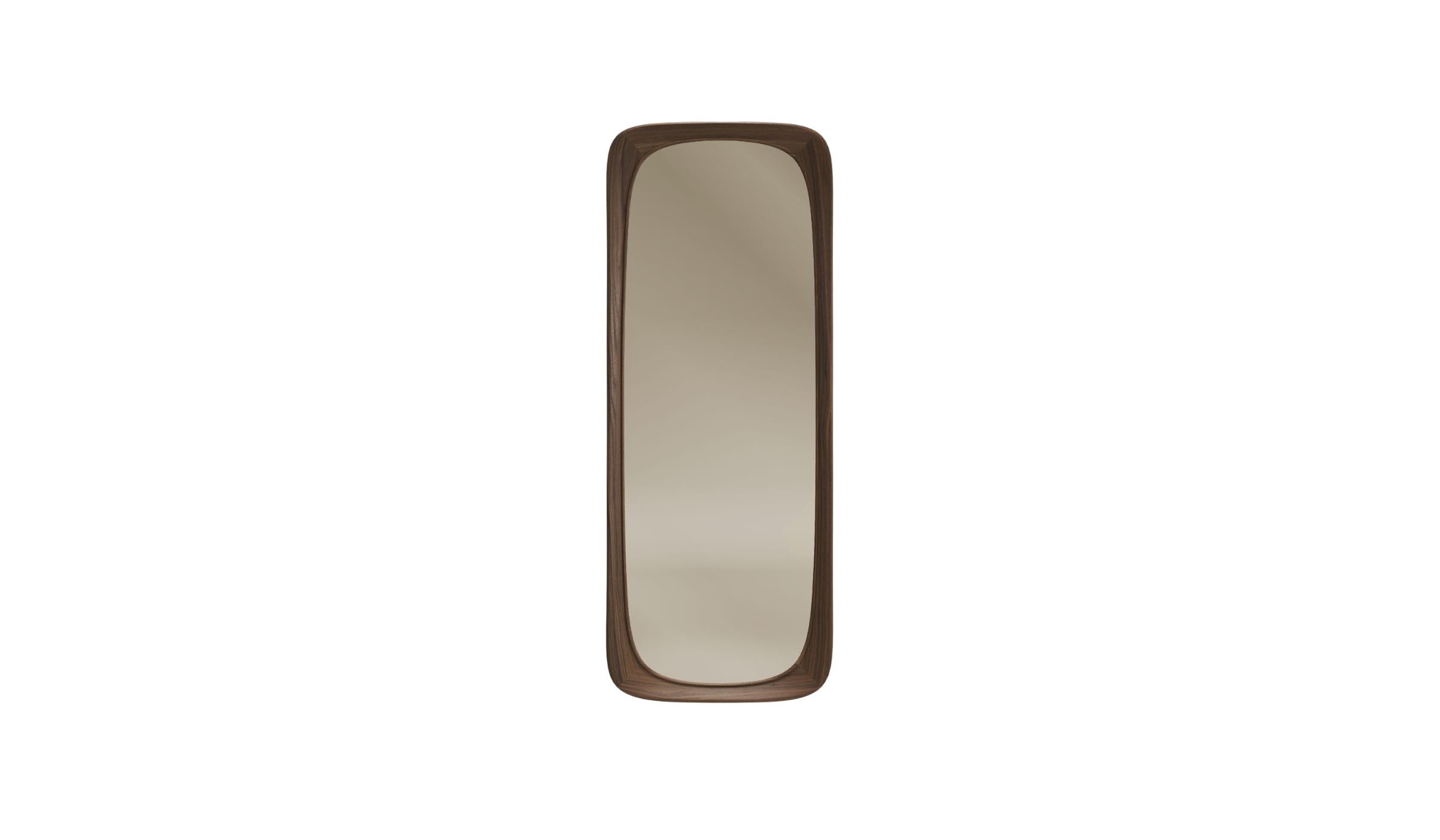 Grand miroir Sixty's, en bois de noyer