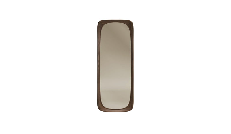 Grand miroir Sixty's, en bois de noyer