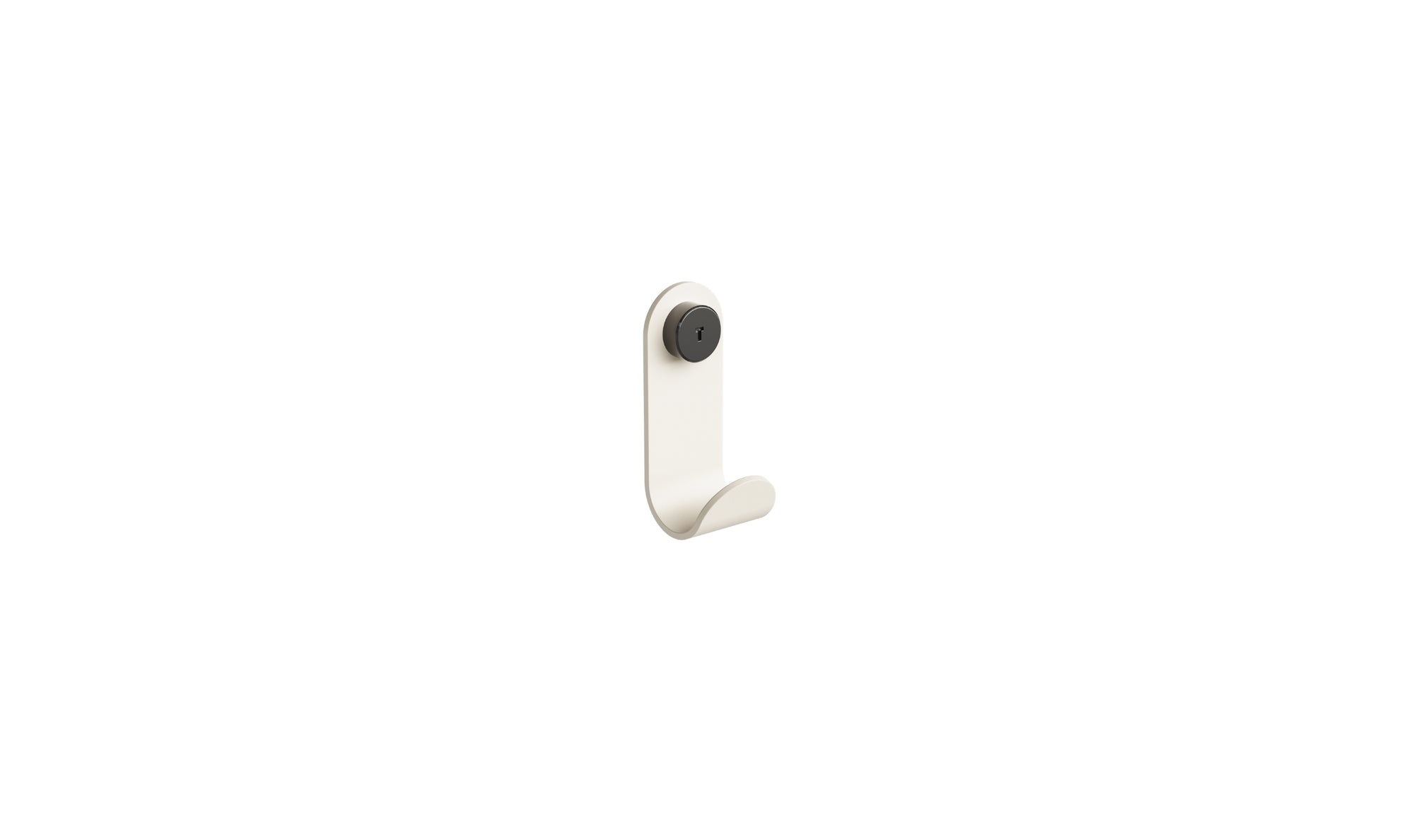 Porte-manteau en acier Jo, blanc crème