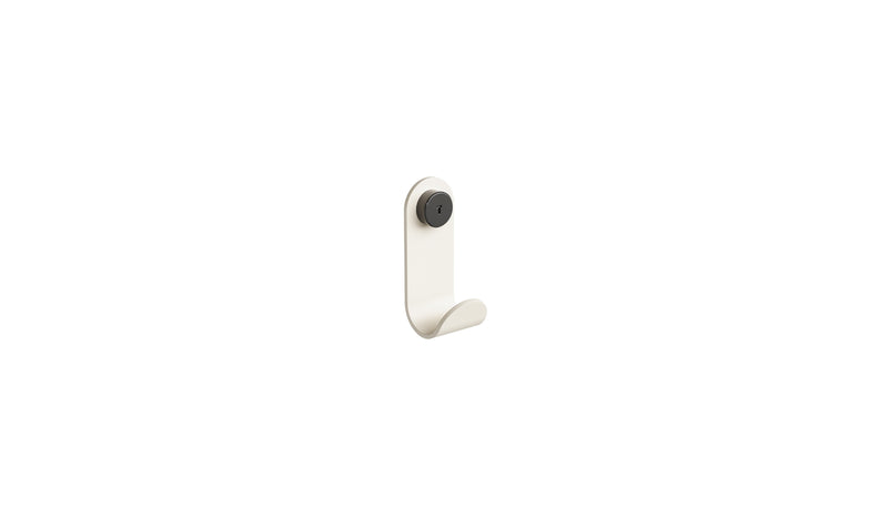 Porte-manteau en acier Jo, blanc crème