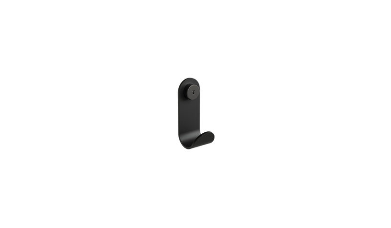 Porte-manteau en acier Jo, noir graphite