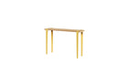 Console en chêne massif et acier jaune brioche
