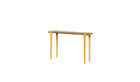 Console en chêne de récupération et acier jaune brioche