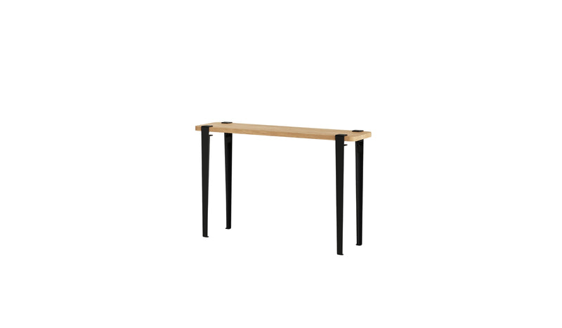Console en chêne massif et acier noir graphite