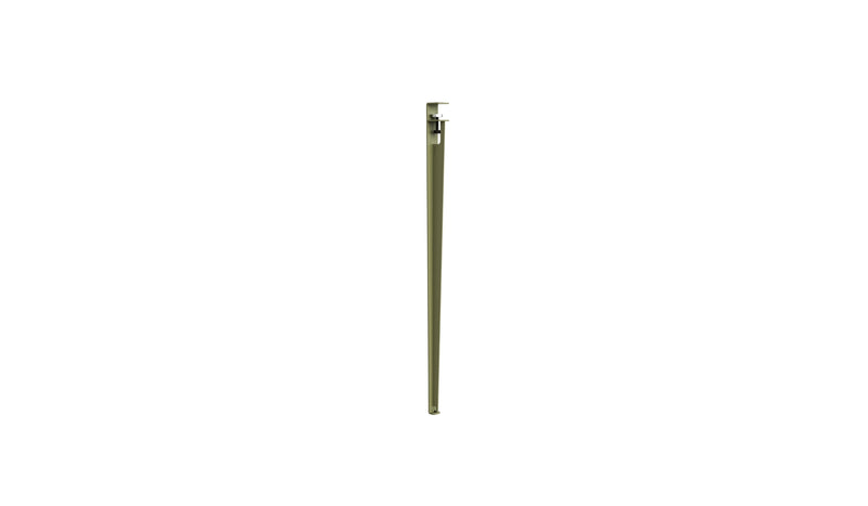 High table leg, 110 cm, khaki green