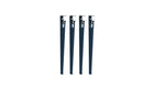 Lot de 4 pieds de table, 75 cm, bleu nuit