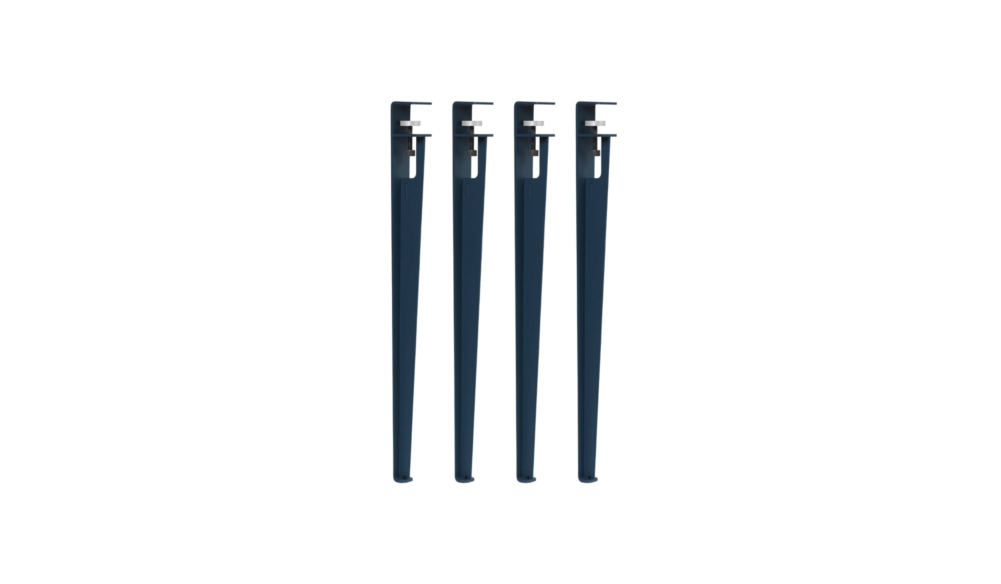 Lot de 4 pieds de table, 75 cm, bleu nuit