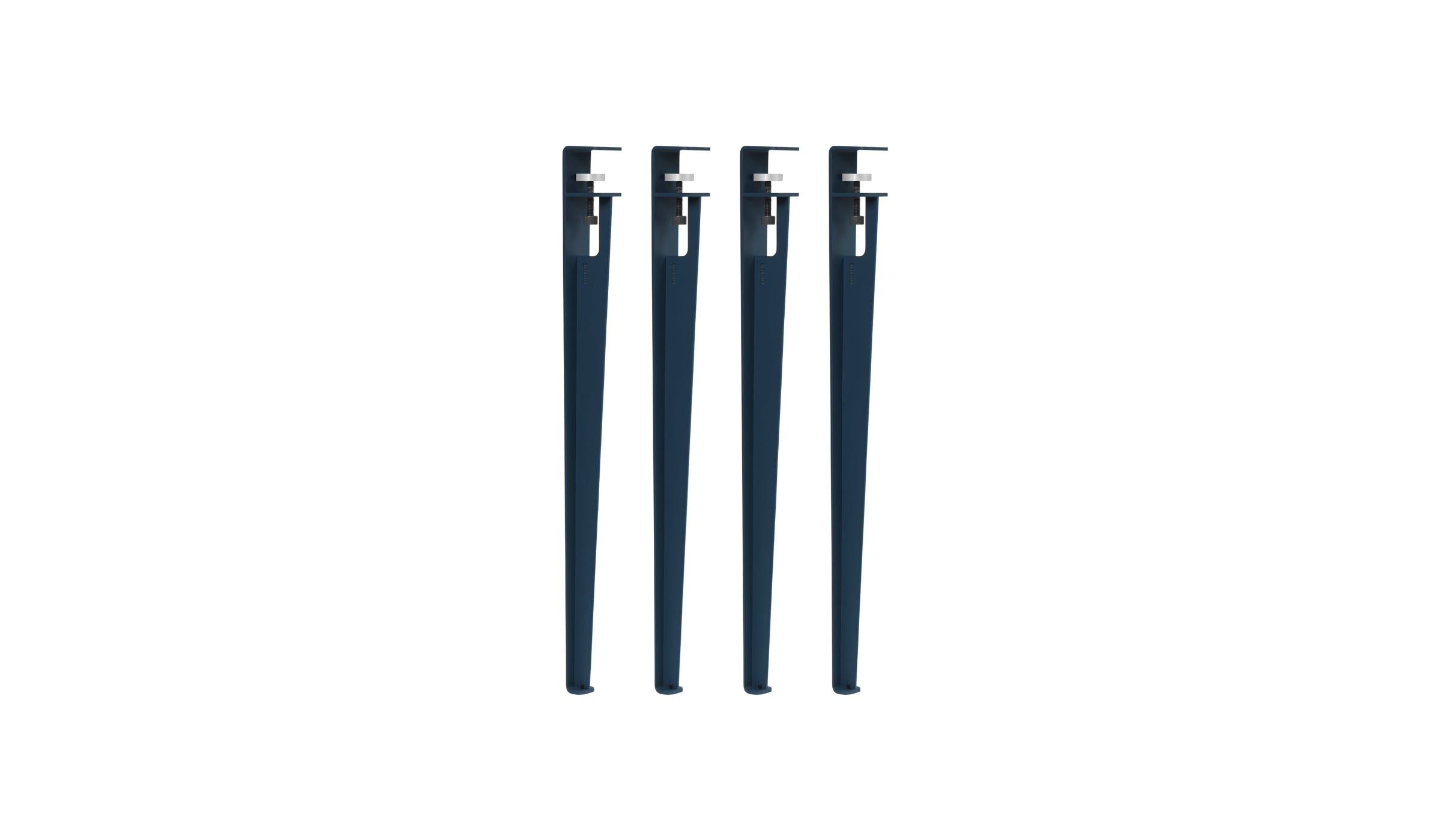 Lot de 4 pieds de table, 75 cm, bleu nuit