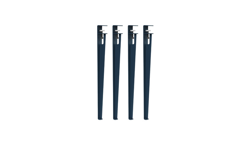 Lot de 4 pieds de table, 75 cm, bleu nuit