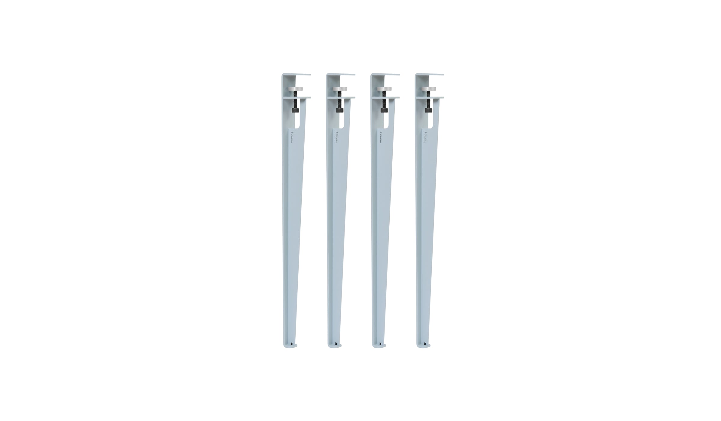 Lot de 4 pieds de table, 75 cm, bleu pâle