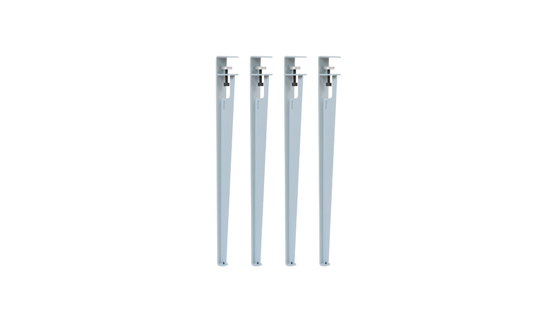 Lot de 4 pieds de table, 75 cm, bleu pâle