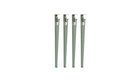 Lot de 4 pieds de table, 75 cm, gris eucalyptus
