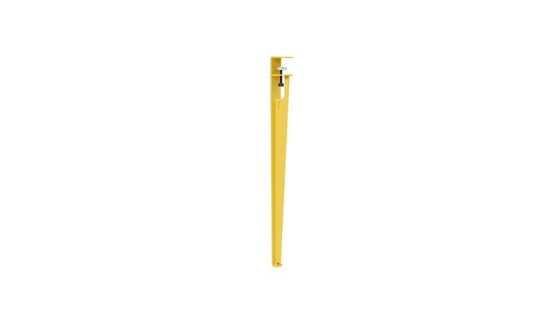 Pied de table standard, 75cm, jaune brioche
