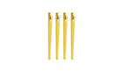 Lot de 4 pieds de table, 75 cm, jaune brioche