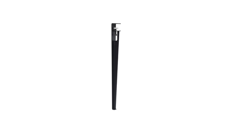 Pied de table standard, 75cm, noir graphite