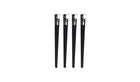 Lot de 4 pieds de table, 75 cm, noir graphite