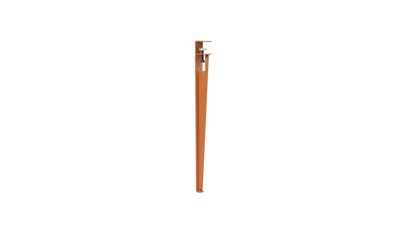 Pied de table standard, 75cm, rouge tangerine