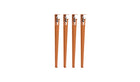 Lot de 4 pieds de table, 75 cm, rouge tangerine