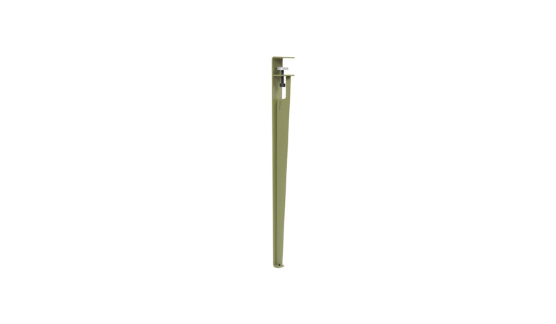 Pied de table standard, 75cm, vert kaki