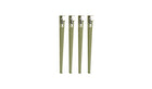 Lot de 4 pieds de table, 75 cm, vert kaki