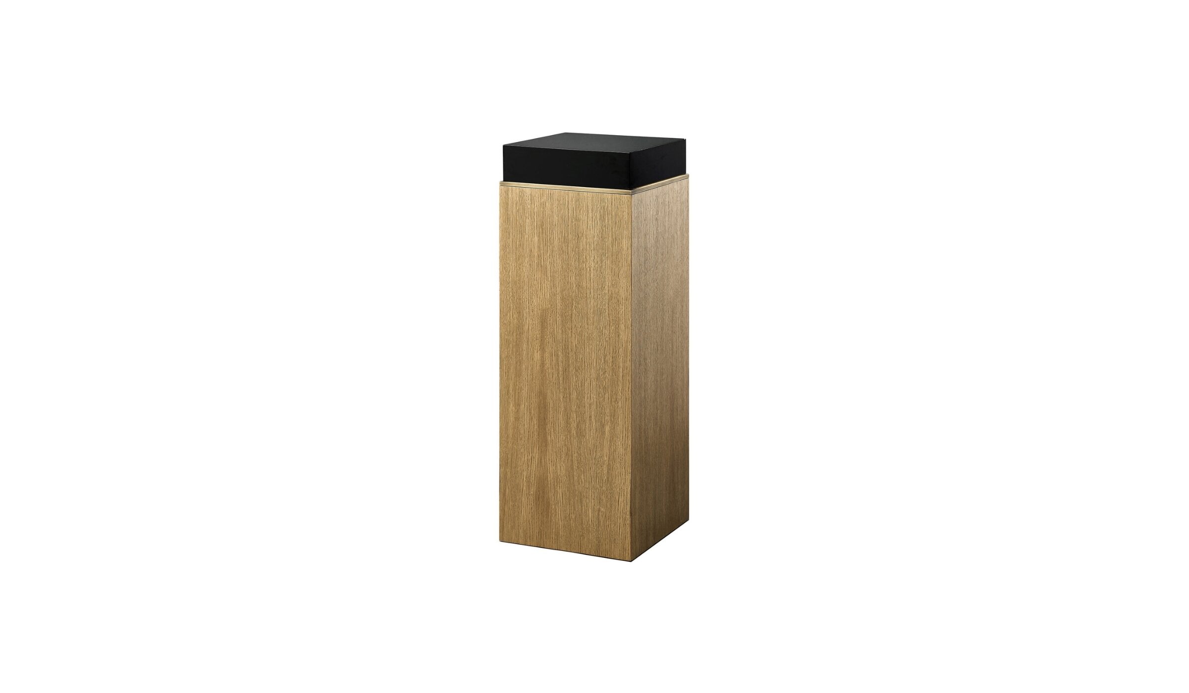 Block decorative column in oak and bronze