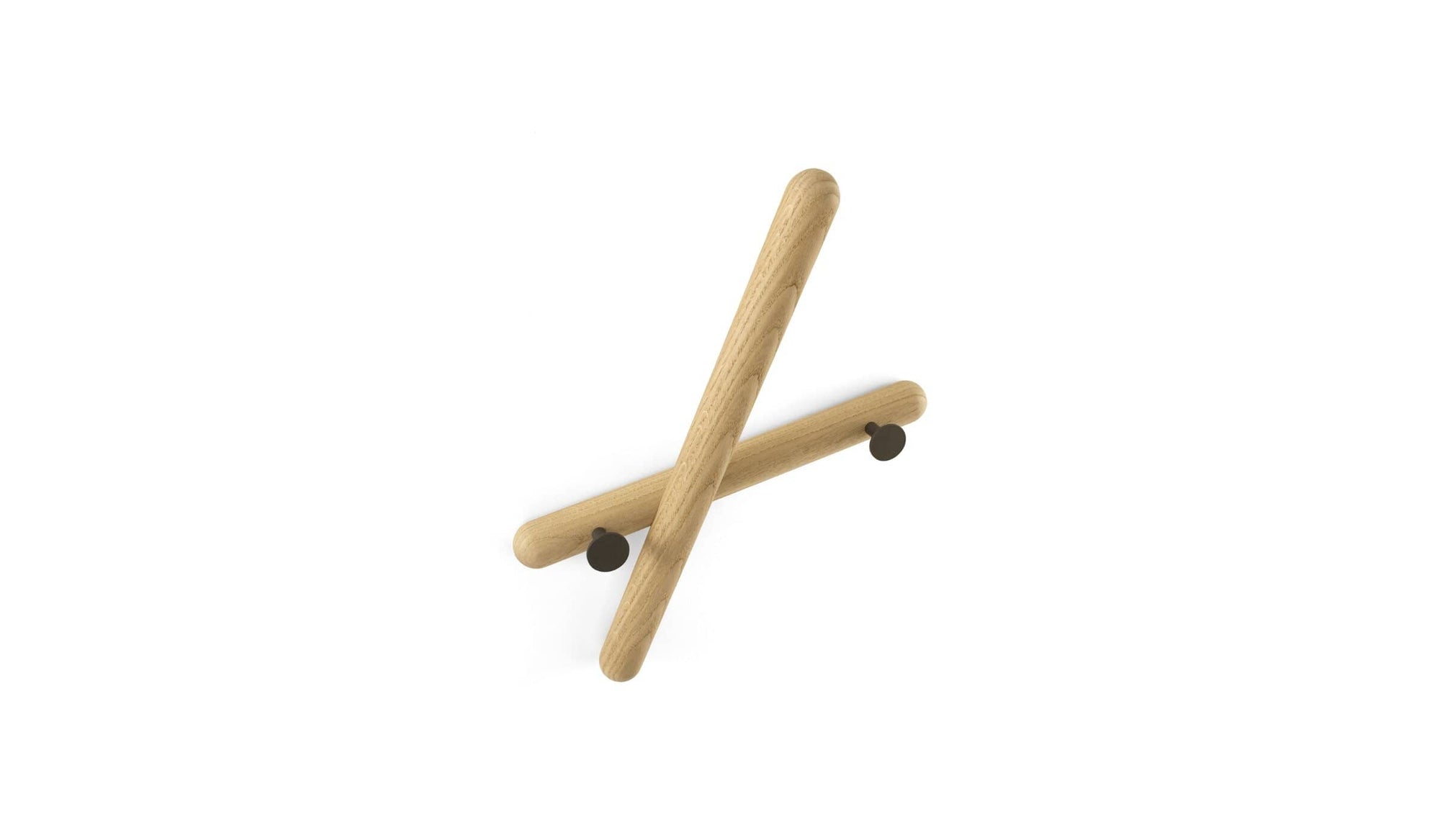 Mikado designer wall coat rack, in wood, natural oak