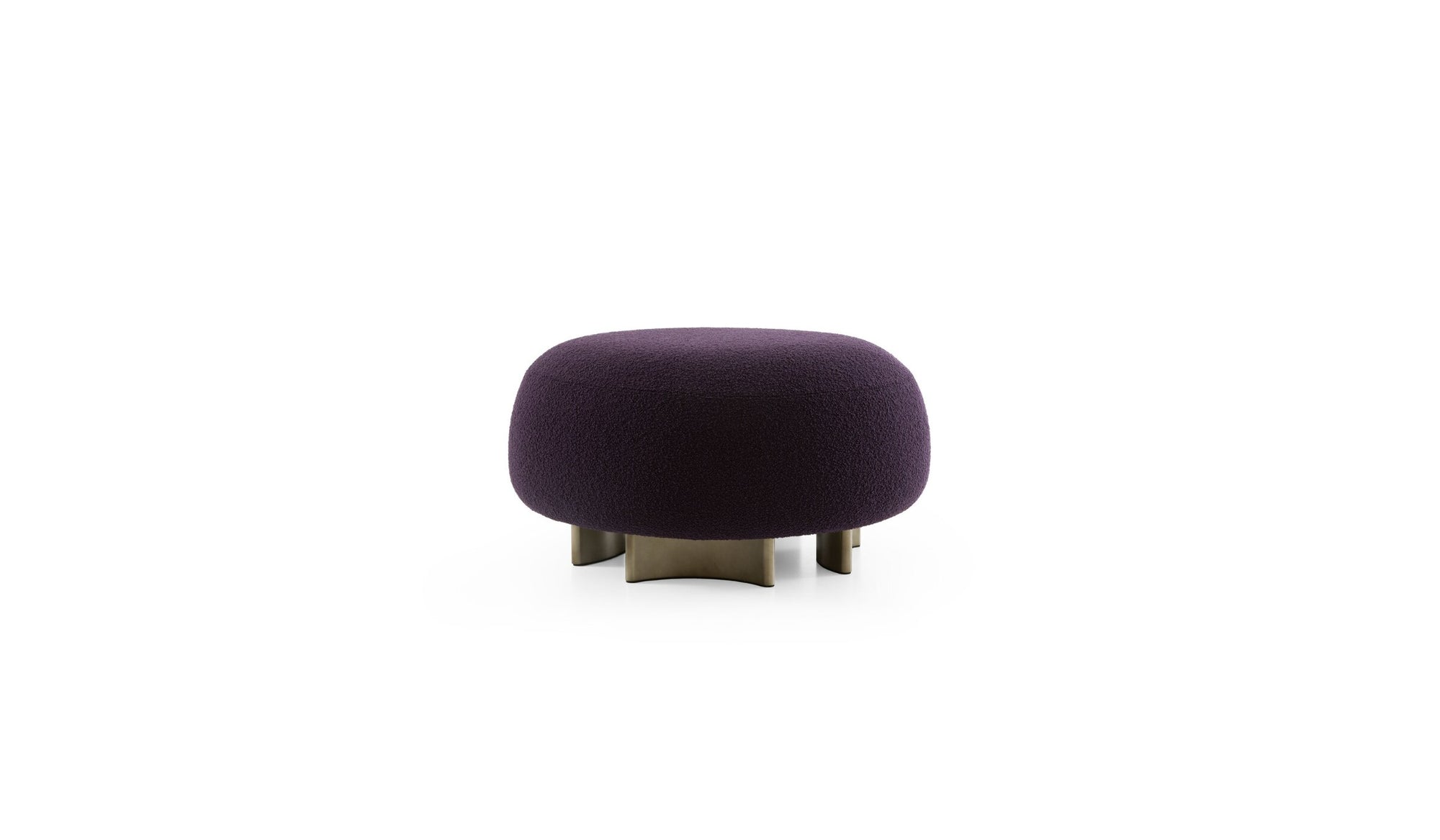 Pouf déhoussable Punto e Virgola, tissu violet