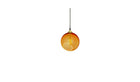 Ballroom pendant lamp, amber glass and gold socket