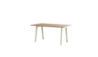 New Modern table, wood and white cloud steel, 6 people