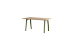 Table New Modern, 6 personnes, bois et acier vert kaki