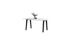Table New Modern, 6 personnes, plastique recyclé blanc et acier noir graphite