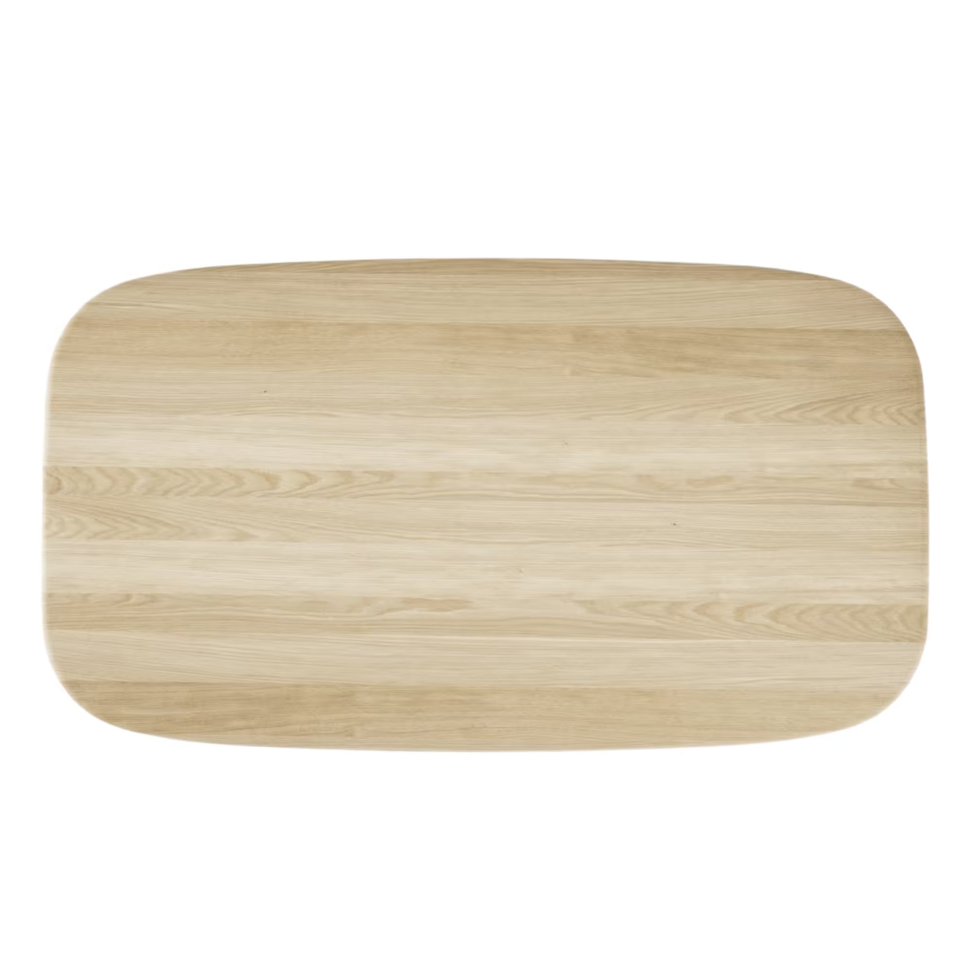 Vue du dessus de la table Soma 180 cm en chêne massif par Wewood, 6 à 8 places, sur fond blanc