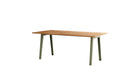Table New Modern, 8 personnes, bois recyclé et acier vert kaki