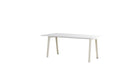 Table New Modern, 8 personnes, plastique recyclé blanc et acier blanc crème