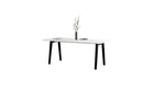Table New Modern, 8 personnes, plastique recyclé blanc et acier noir graphite