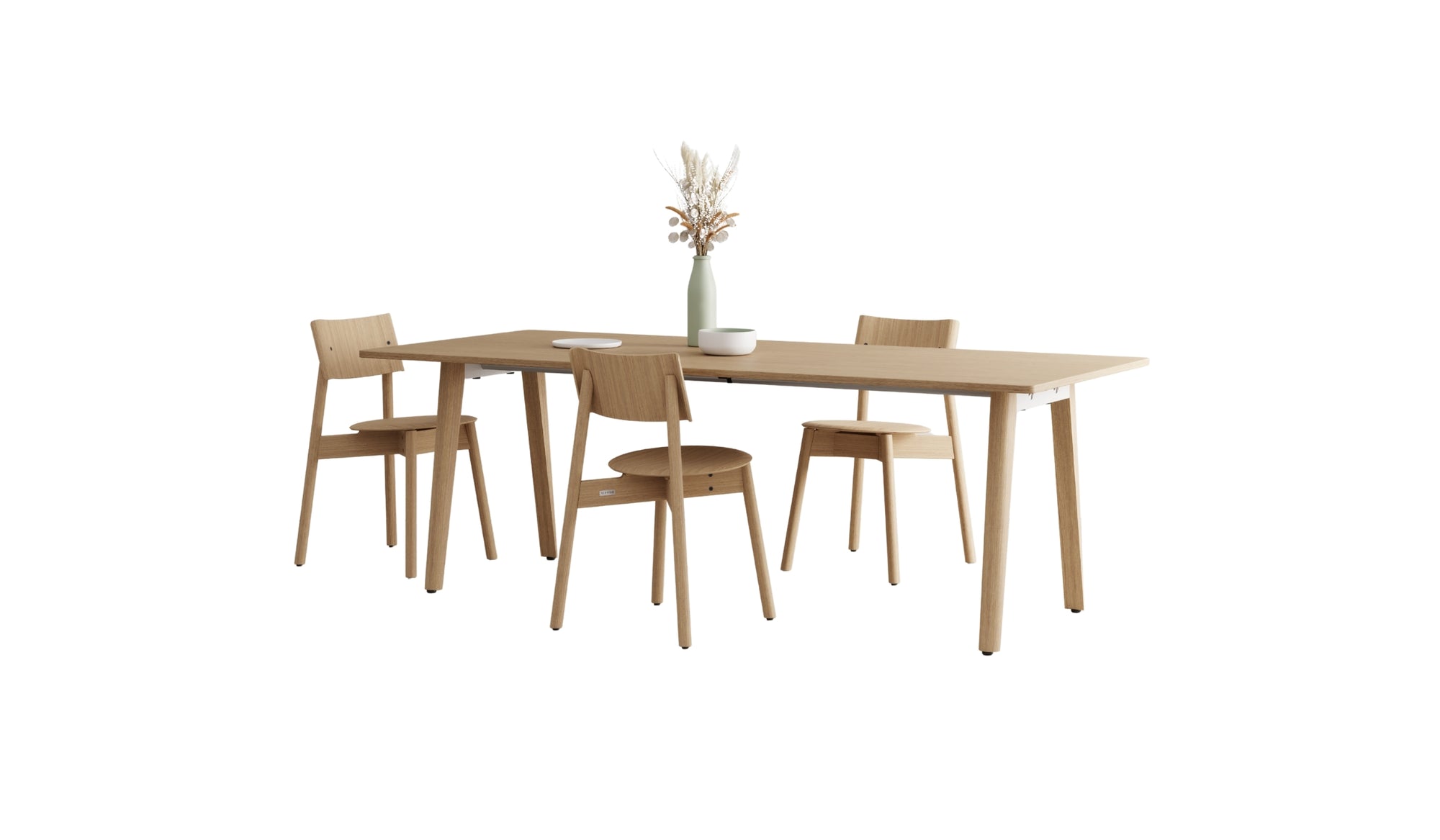 New Modern Full Wood Table, 10 people, solid oak