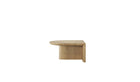 Table basse Re-Form de Wewood en chêne massif, bois clair, vue latérale sur fond blanc