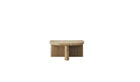 Table basse Re-Form de Wewood en chêne massif, bois clair, vue de face sur fond blanc