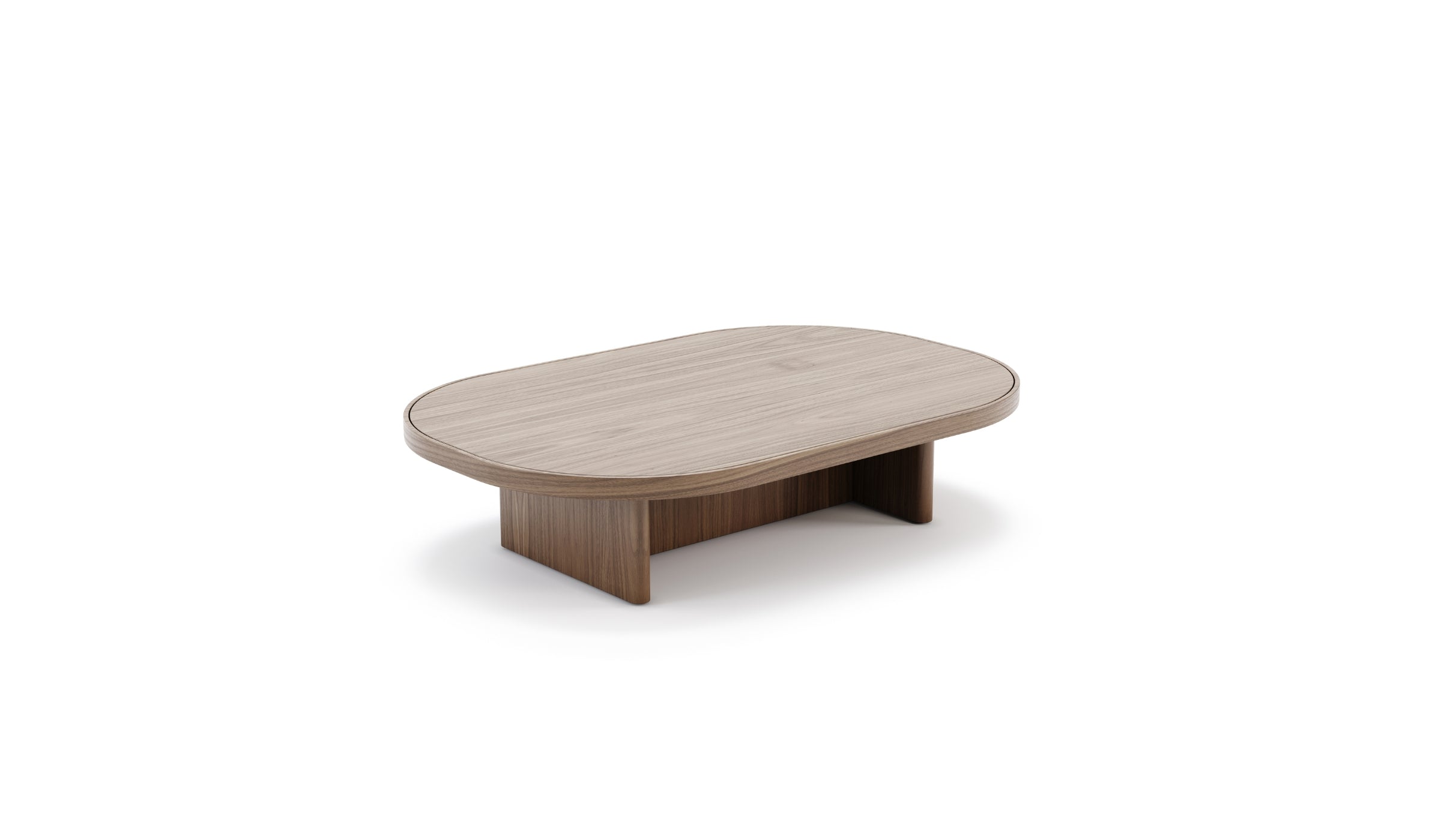 Gilbert - Natural walnut coffee table, L