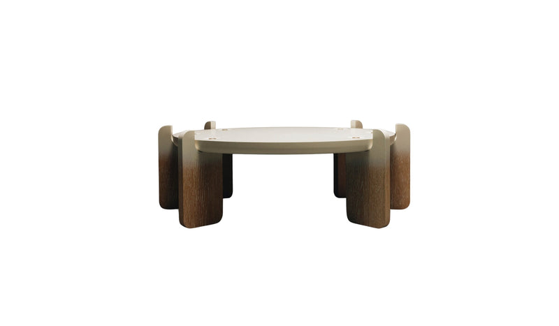 Ipanema contemporary coffee table, shaded bleached oak finish