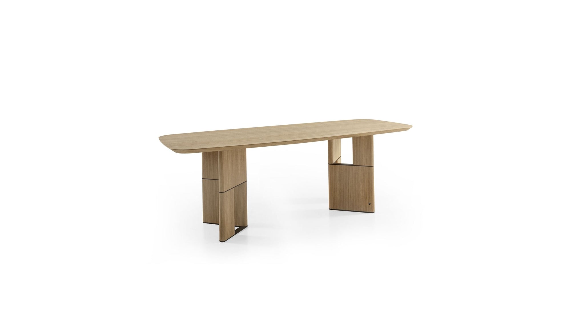 Tetris Italian design dining table, in natural oak wood