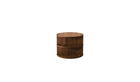 Table de chevet Triplex en noyer massif de Wewood, vue de face sur fond blanc