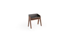 Bavero bedside table, in walnut &amp; Breccia printed glass