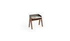 Bavero bedside table, in walnut &amp; Trinity printed glass